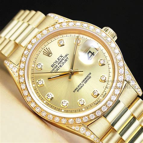 mens yellow gold rolex president|rolex men's 18k yellow gold president.